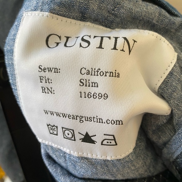 RARE GUSTIN #204 INDIGO RIPSTOP CHINOS Tag 31, fit 30 - Picture 7 of 9